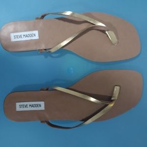 Size 10  faux leather sandals